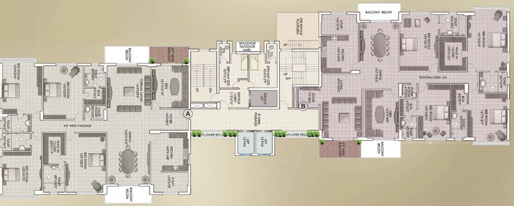Floor Plan of Shrach South City Galaxy in Elgin, Kolkata - Image 245115