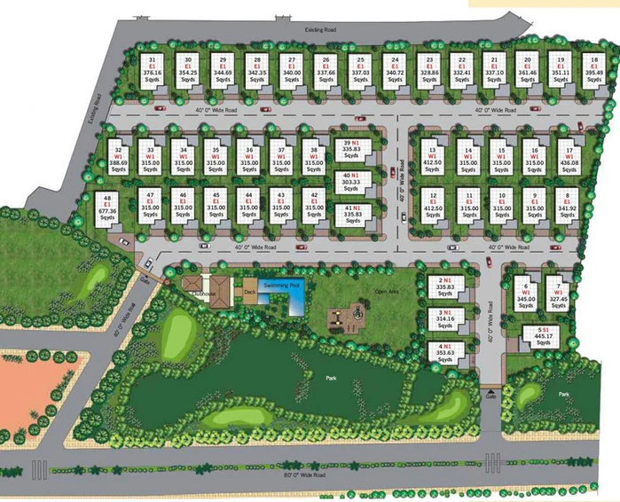Master Plan of Aditya Eden Woods in Tellapur, Hyderabad - Image 126837