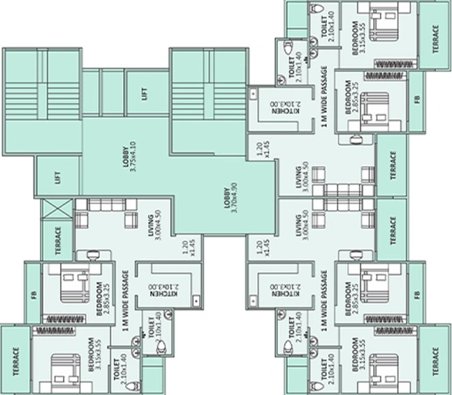 Floor Plan of Om Shivam Apartments in Kamothe, Navi Mumbai - Image 252484