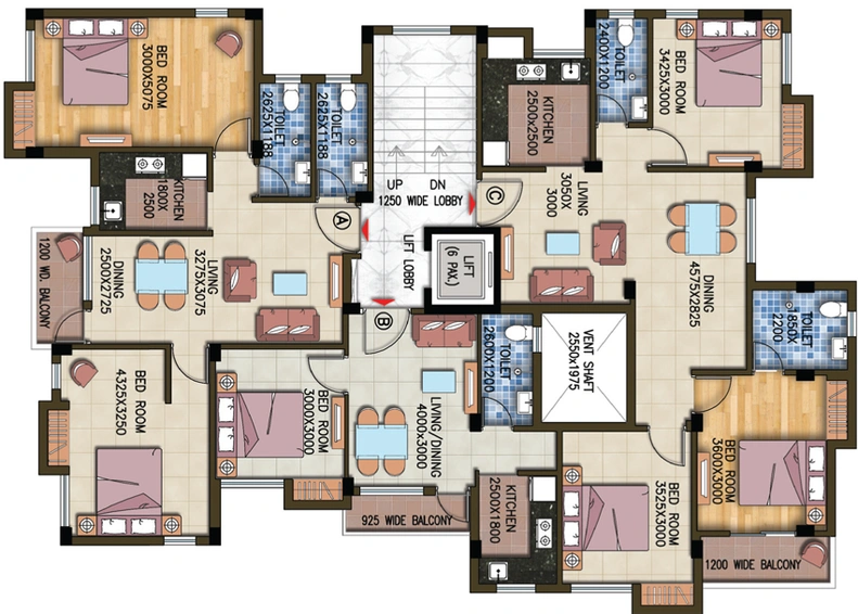 Floor Plan of Ganguly 4 Sight Cabana in Garia, Kolkata - Image 244994