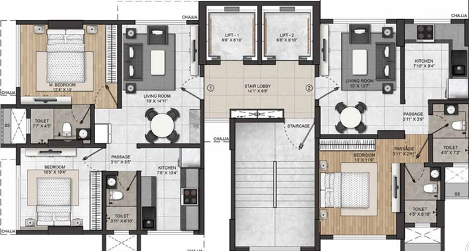 Floor Plan of Prem Zephyr in Mulund West, Mumbai - Image 33899