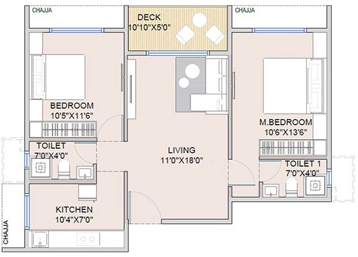 2 BHK Flat in Delta Vistara in Ulwe, Navi Mumbai - Image 917421