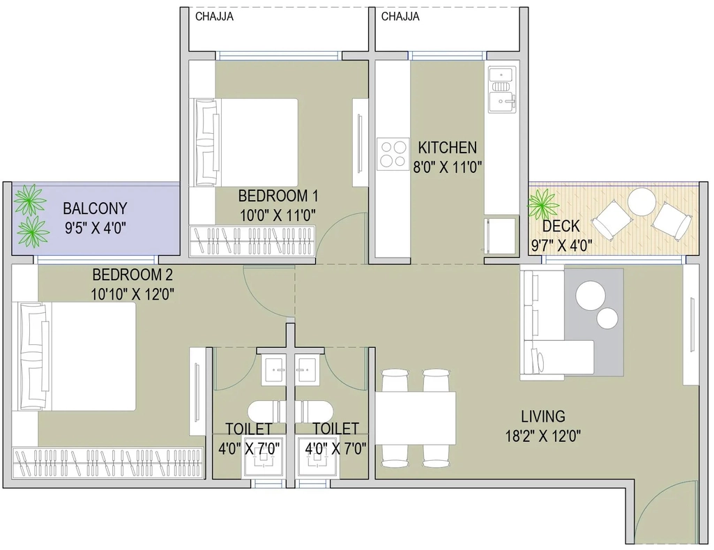 2 BHK Flat in Delta Vistara in Ulwe, Navi Mumbai - Image 917422