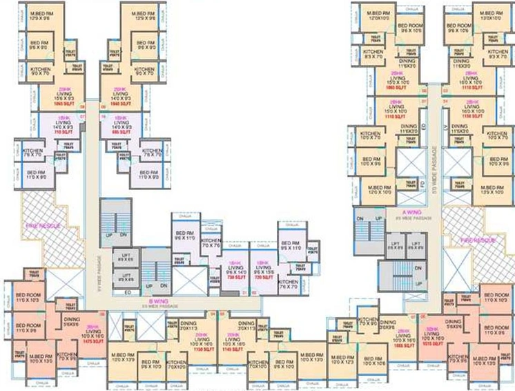 Floor Plan of Delta Greens in Pushpak Nagar, Navi Mumbai - Image 238494