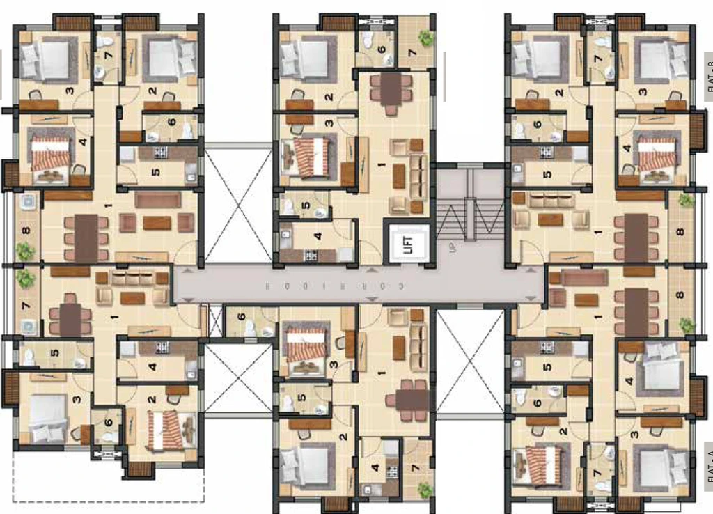 Floor Plan of Ganguly 4 Sight Olivia in Garia, Kolkata - Image 245537