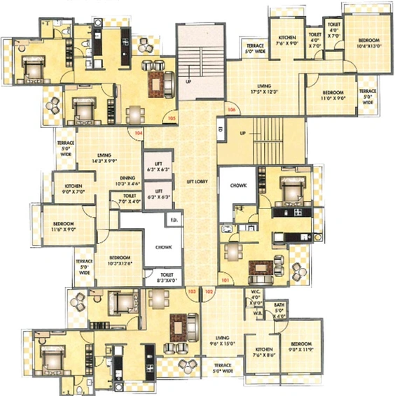 Floor Plan of Neel Ganesh Krupa CHS in Panvel, Navi Mumbai - Image 251524