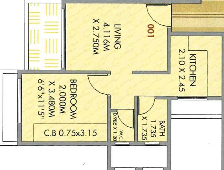1 BHK Flat in Neel Ashima in Karanjade, Navi Mumbai - Image 840495