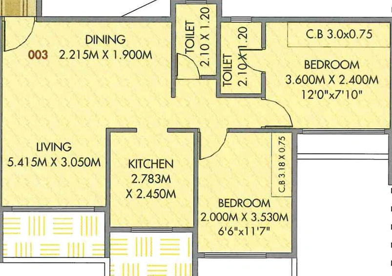 2 BHK Flat in Neel Ashima in Karanjade, Navi Mumbai - Image 846139