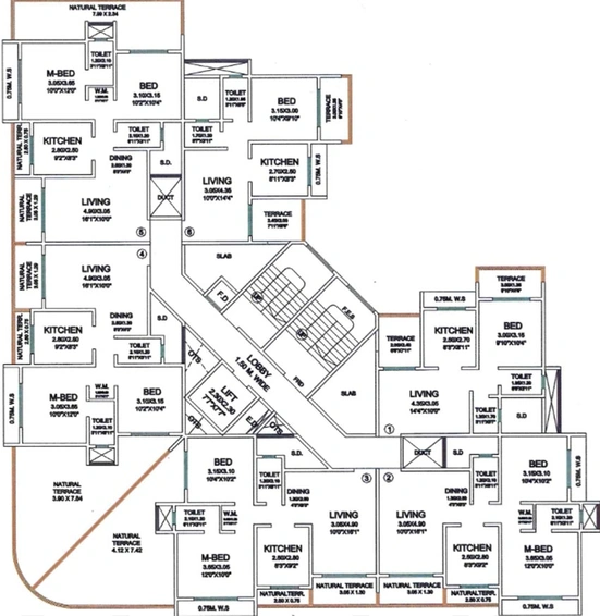 Floor Plan of Neel Sai Ganga in Panvel, Navi Mumbai - Image 251586