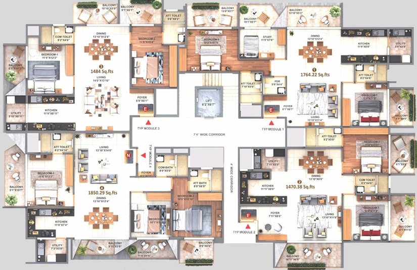 Floor Plan of Premier Slice Of Heaven in Rajarajeshwari Nagar, Bangalore - Image 125343