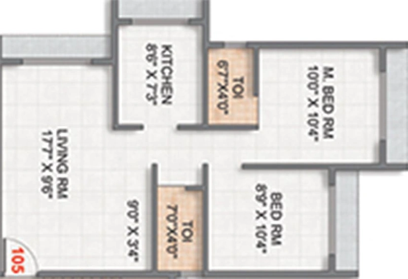 2 BHK Flat in Namo Sai Aura in Panvel, Navi Mumbai - Image 844679