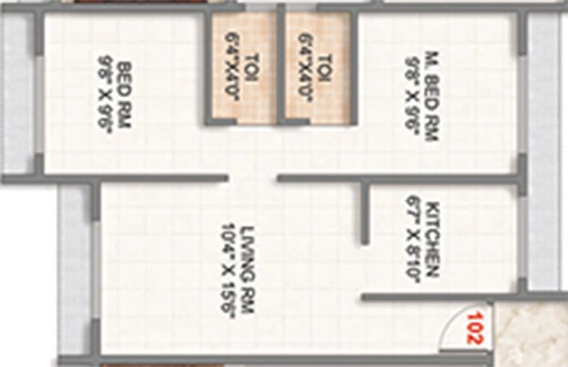 2 BHK Flat in Namo Sai Aura in Panvel, Navi Mumbai - Image 844680