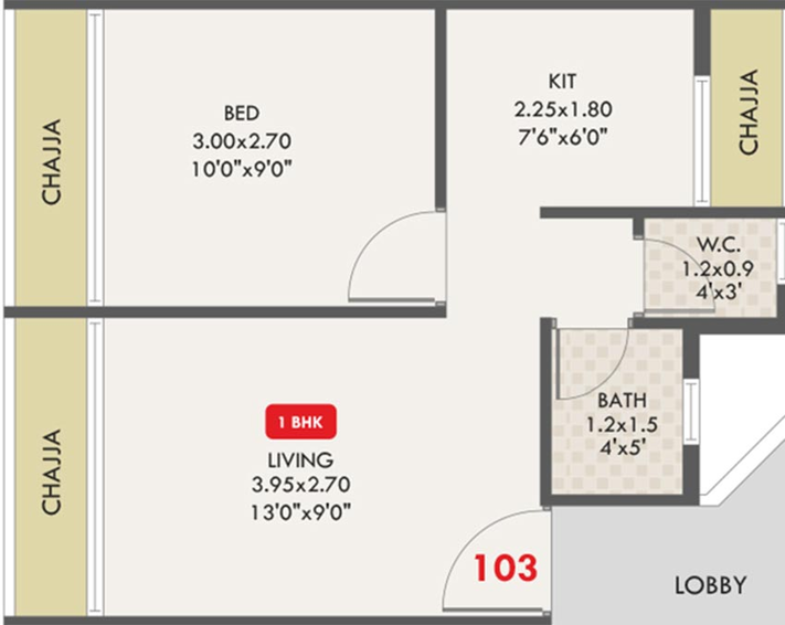 1 BHK Flat in Namo Sarthak Nano in Karanjade, Navi Mumbai - Image 840352