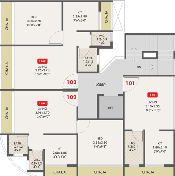 Floor Plan of Namo Sarthak Nano in Karanjade, Navi Mumbai - Image 249227
