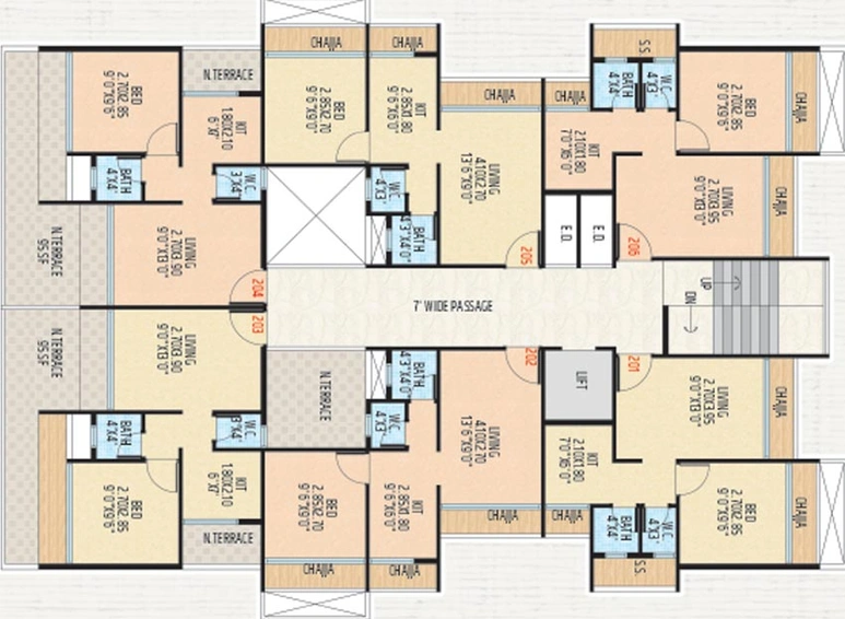 Floor Plan of Namo Shree Ambika Niwas in Karanjade, Navi Mumbai - Image 249236