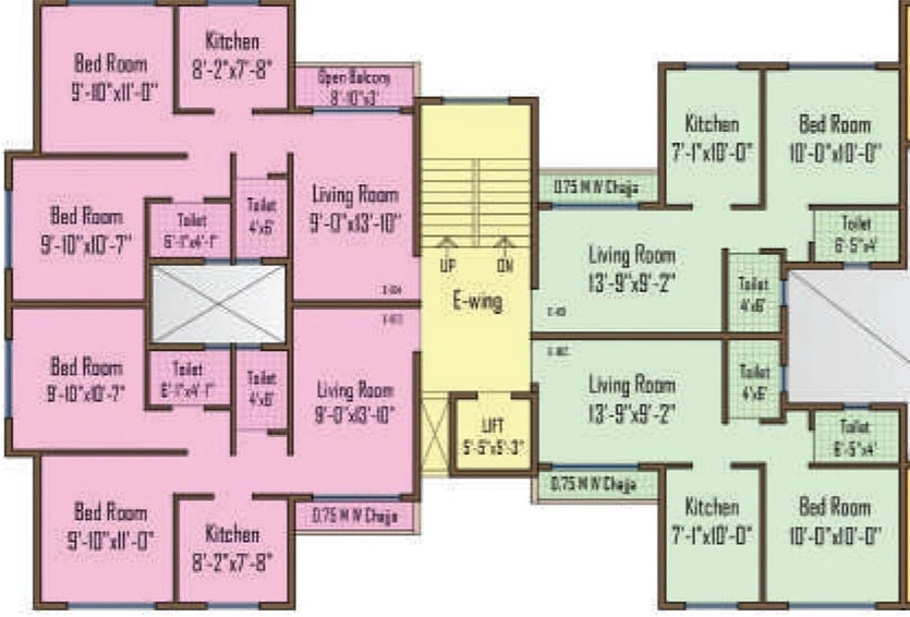 Floor Plan of Namo CJ Greens in Panvel, Navi Mumbai - Image 249036