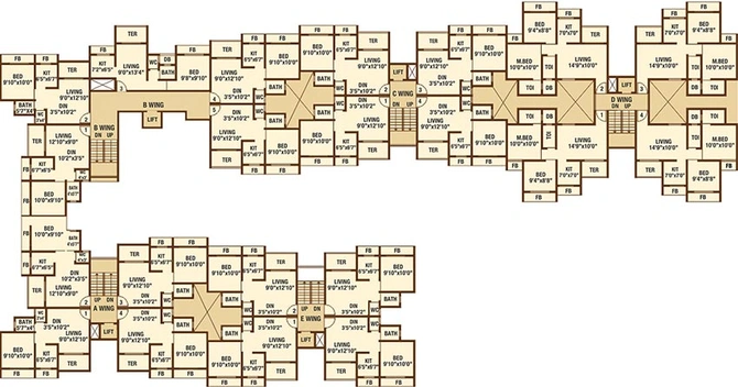 Floor Plan of Namo Vrindavan in Karjat, Thane - Image 243200
