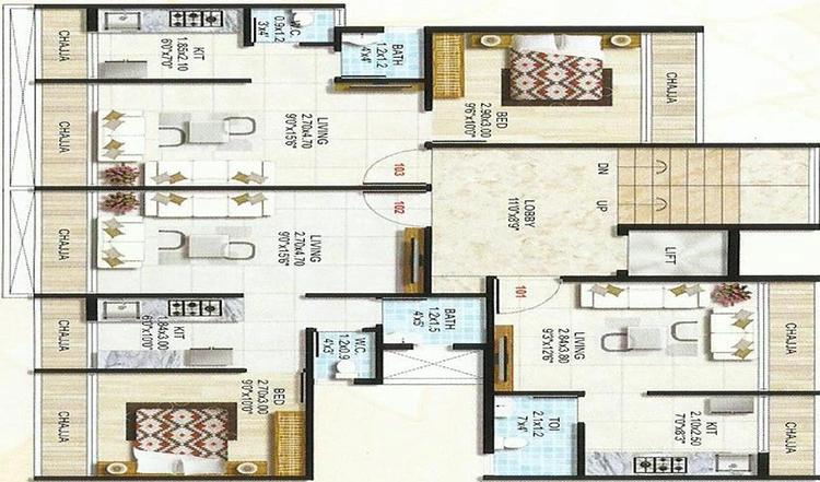 Floor Plan of Namo Siddhivinayak Prarambh in Karanjade, Navi Mumbai - Image 249266