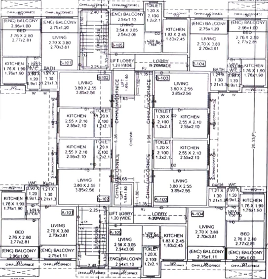 Floor Plan of Namo V Swasthik in Karanjade, Navi Mumbai - Image 249291