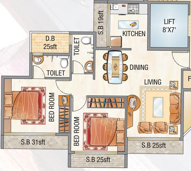 2 BHK Flat in Namo Bhoomi Harmony in Kharghar, Navi Mumbai - Image 840415
