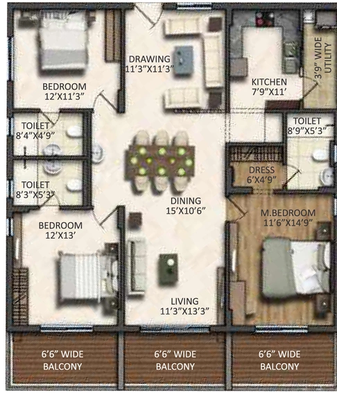 3 BHK Flat in Vasavi Signature in Kukatpally, Hyderabad - Image 796906