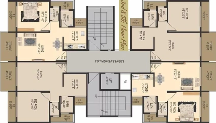 Floor Plan of Om Arch Villa in Dronagiri, Navi Mumbai - Image 258869