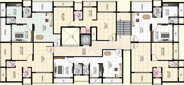 Floor Plan of Leaf Villa in Dronagiri, Navi Mumbai - Image 258860