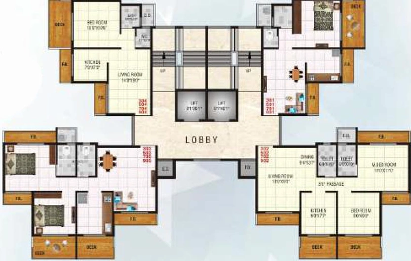 Floor Plan of Majestic Villa in Dronagiri, Navi Mumbai - Image 259441
