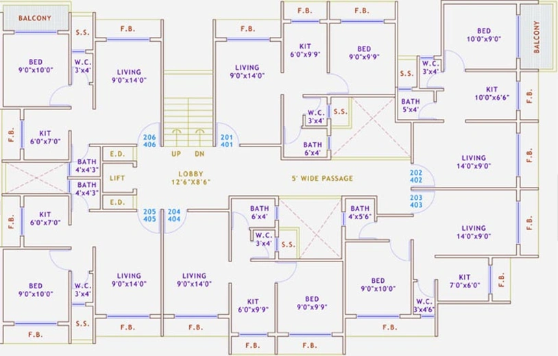 Floor Plan of Shreya Villa in Dronagiri, Navi Mumbai - Image 259508
