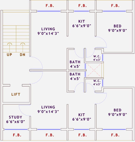 Floor Plan of Rose villa in Dronagiri, Navi Mumbai - Image 259502