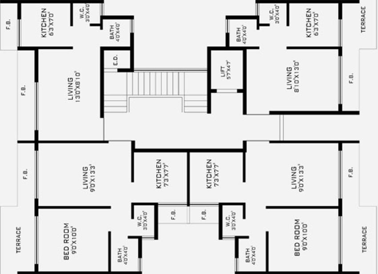 Floor Plan of Pride Villa in Dronagiri, Navi Mumbai - Image 259496