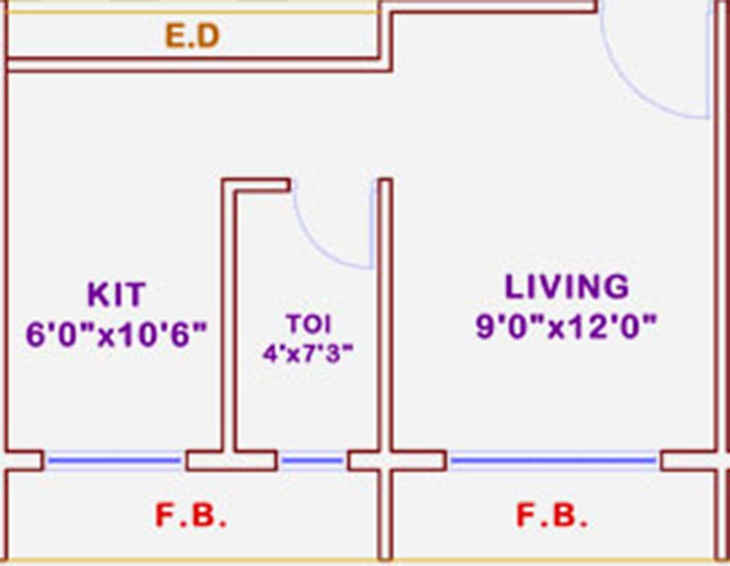 1 RK Studio Apartment in Divine Villa in Ulwe, Navi Mumbai - Image 849020