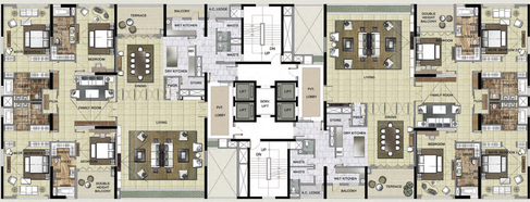 Floor Plan of Mani Vivara in EM Bypass, Kolkata - Image 245688