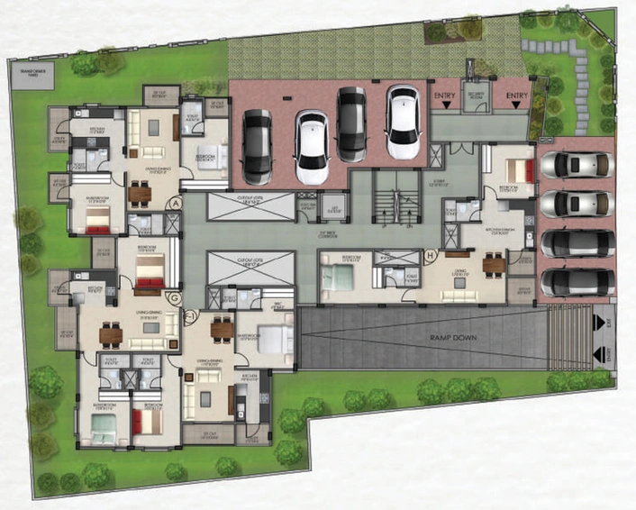 Master Plan of V&K North Side in Rachenahalli, Bangalore - Image 125387