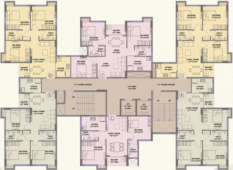Floor Plan of Manor Gardens in Dankuni, Kolkata - Image 261696