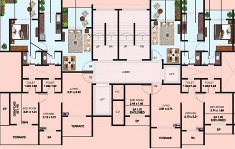 Floor Plan of Ashiana Pratik Plaza in Kamothe, Navi Mumbai - Image 234854