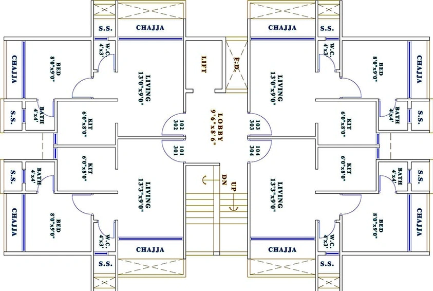 Floor Plan of Ashiana Pratik Pride in Karanjade, Navi Mumbai - Image 234945