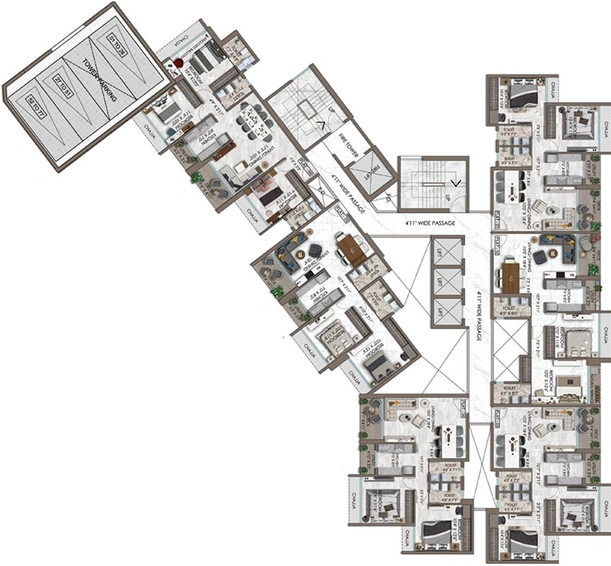 Floor Plan of Kamdhenu Pinnacle in Nerul, Navi Mumbai - Image 245764