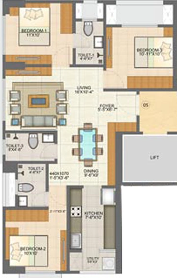 3 BHK Flat in Runwal Pinnacle in Mulund West, Mumbai - Image 462886