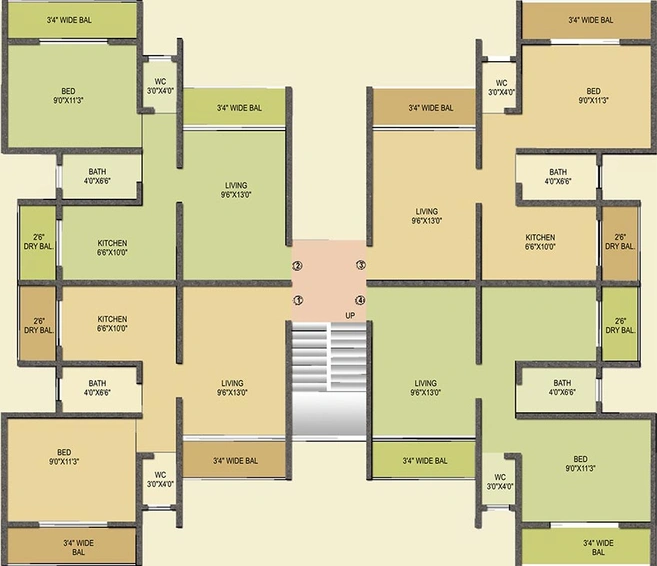 Floor Plan of Siddhivinayak Eden in Panvel, Navi Mumbai - Image 256956