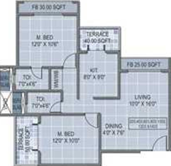 2 BHK Flat in Mahaavir Jyoti in Kharghar, Navi Mumbai - Image 840214