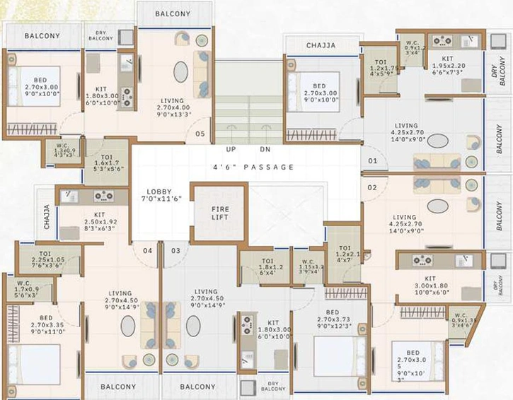 Floor Plan of Sambhav Deep Aavaas in Ulwe, Navi Mumbai - Image 255170
