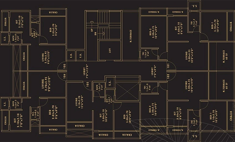 Floor Plan of Sambhav Deep Miracle in Panvel, Navi Mumbai - Image 256086