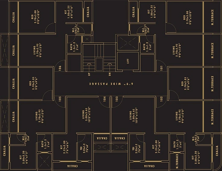 Floor Plan of Sambhav Deep Darshan in Vadghar, Navi Mumbai - Image 255190