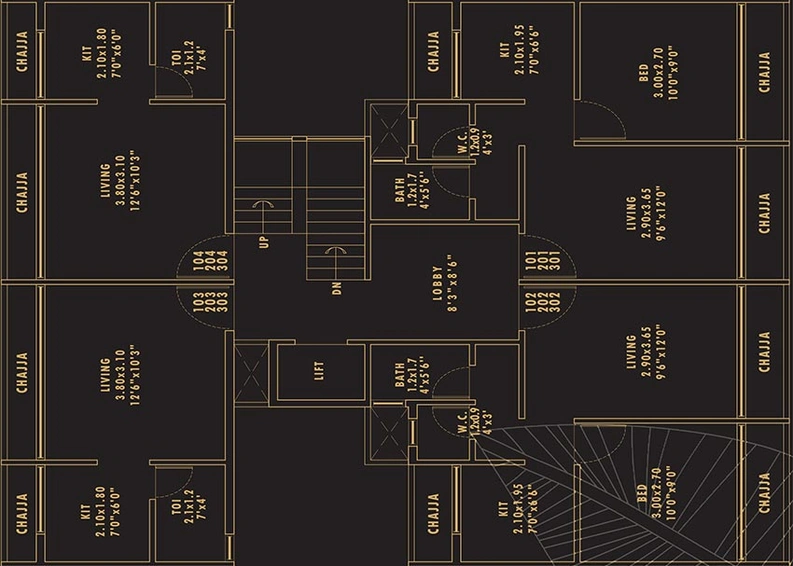Floor Plan of Sambhav Deep Residence 2 in Vadghar, Navi Mumbai - Image 256148