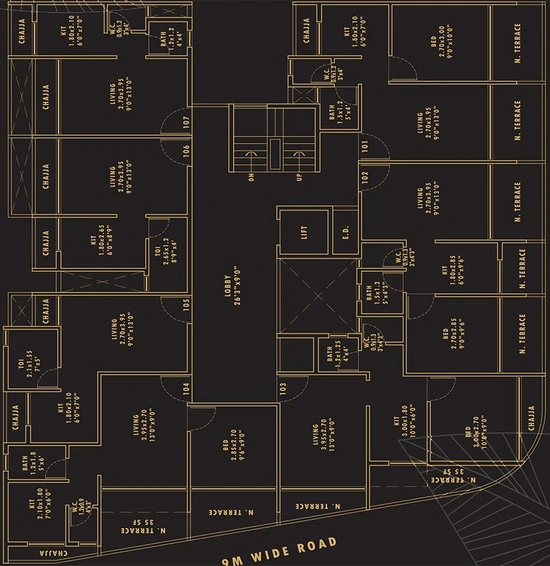 Floor Plan of Sambhav Deep Divine 5 in Vadghar, Navi Mumbai - Image 255337