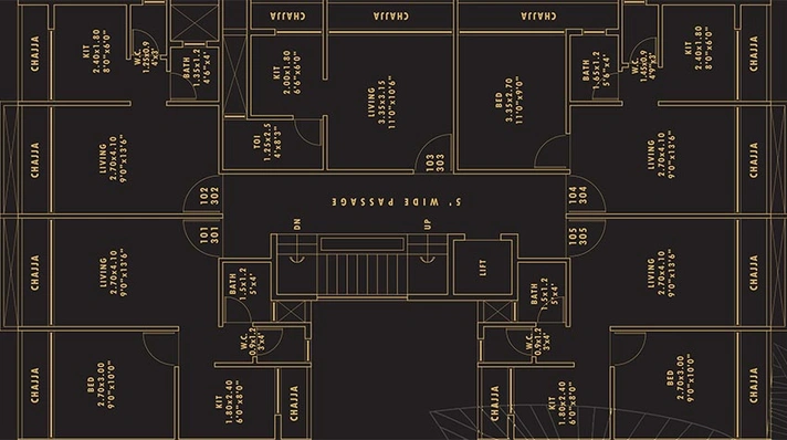 Floor Plan of Sambhav Deep Hillcrest in Karanjade, Navi Mumbai - Image 255510