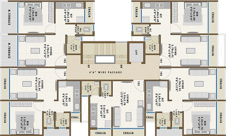 Floor Plan of Sambhav Deep Divine 3 in Karanjade, Navi Mumbai - Image 255284
