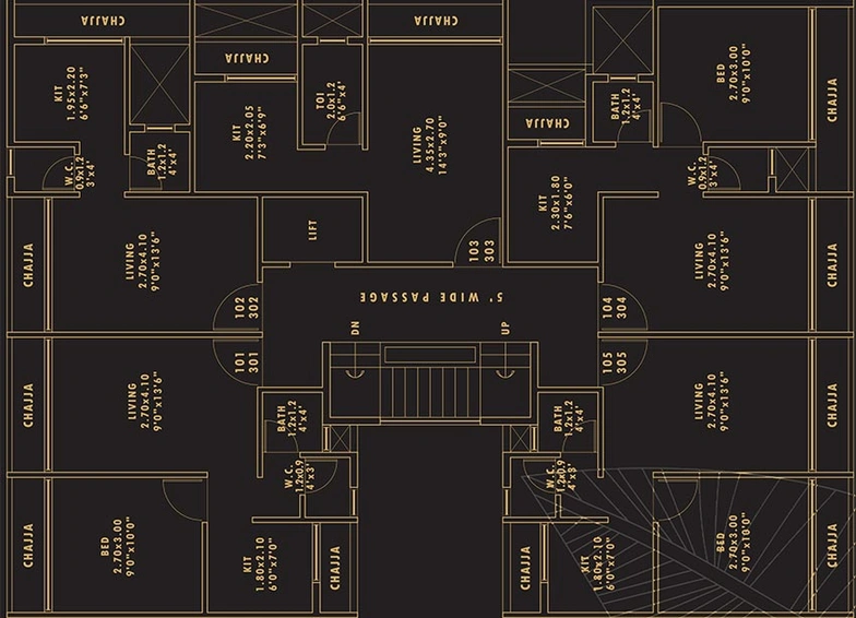 Floor Plan of Sambhav Deep Pearl in Karanjade, Navi Mumbai - Image 256102