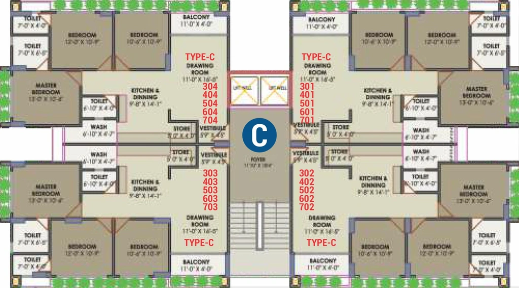 Floor Plan of Satyamev Royal 3 in Chandkheda, Ahmedabad - Image 231492